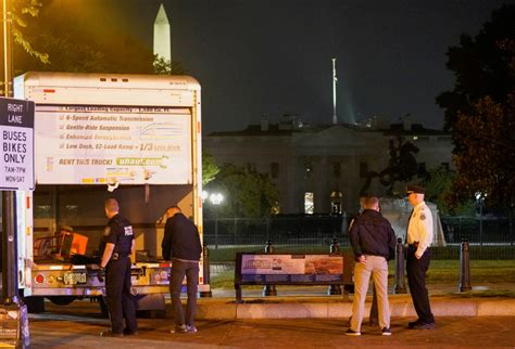 Driver detained after box truck crash near White House